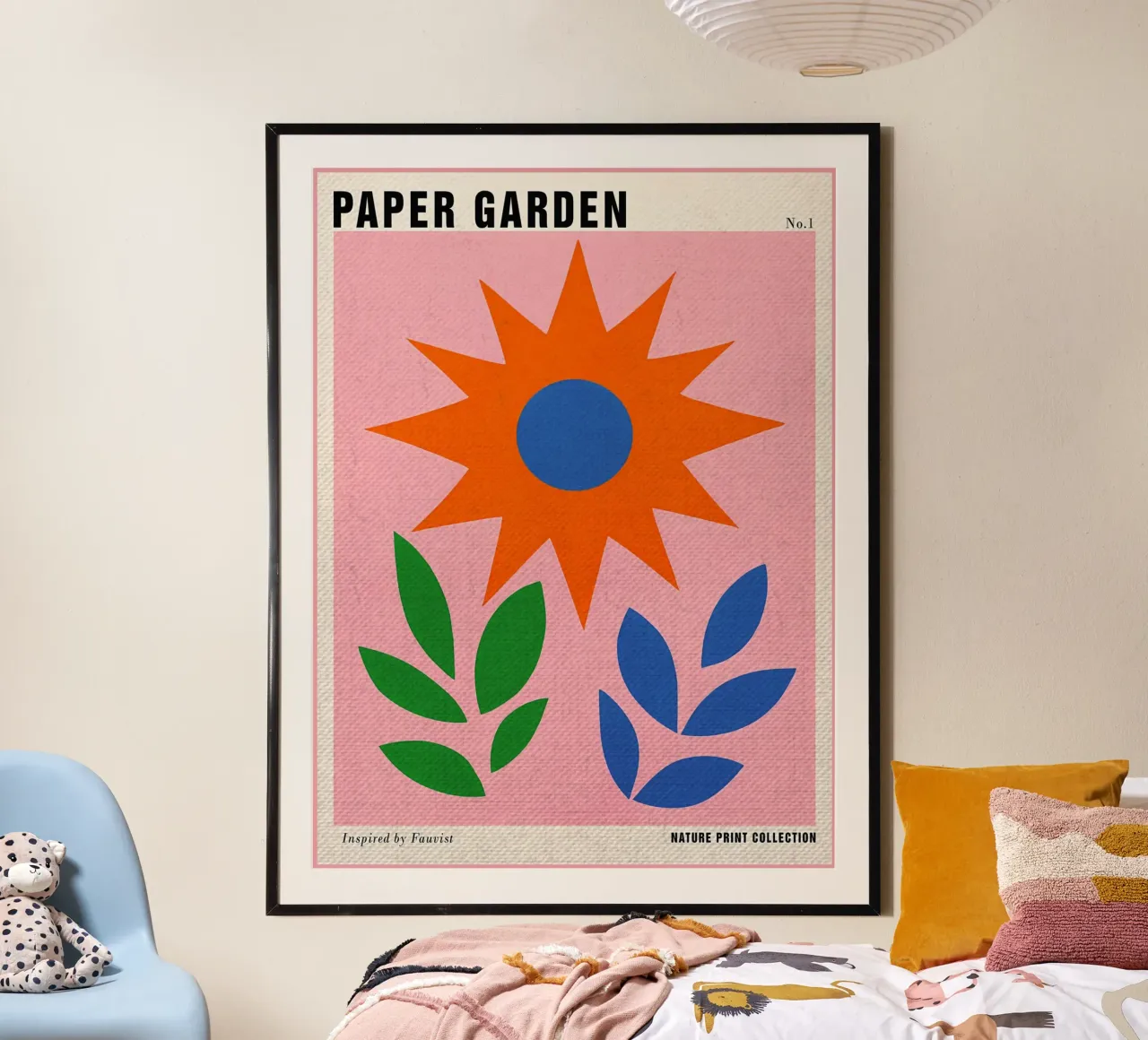 Poster retrò del giardino di carta poster da Amanda Studio