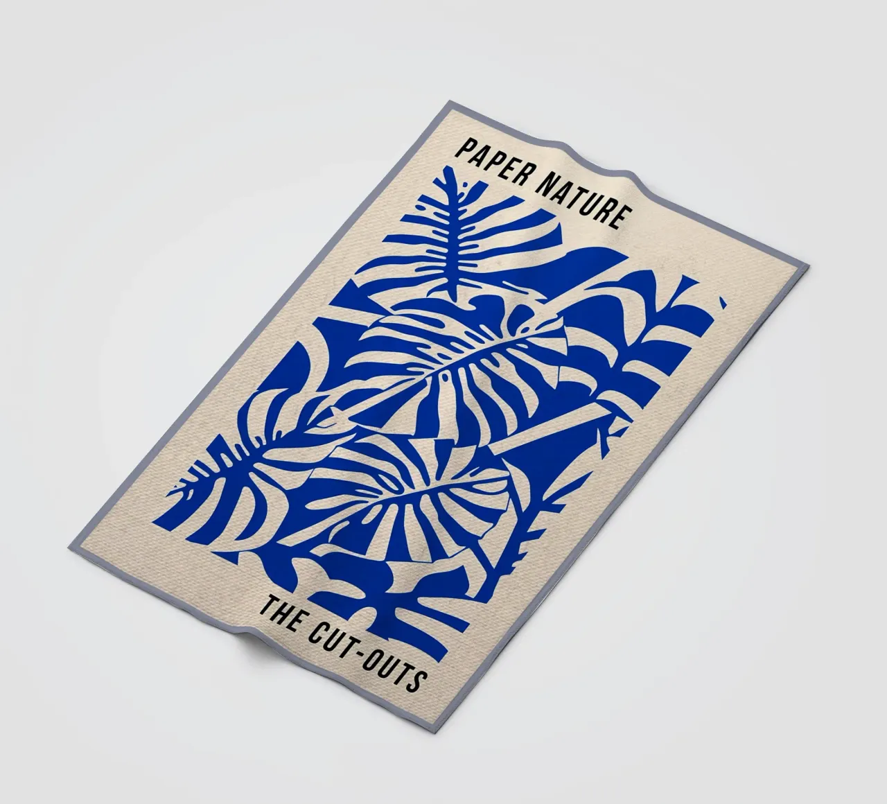 Paper Nature Blue Monstera Fleecedecke von Amanda Studio