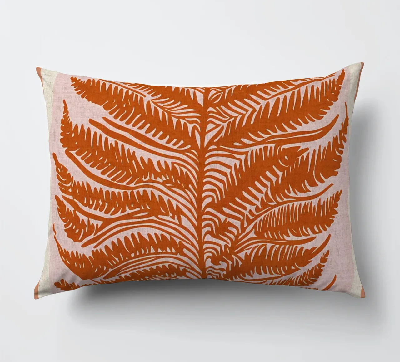 Paper Nature Orange Leaf decorative cushion by Amanda Studio