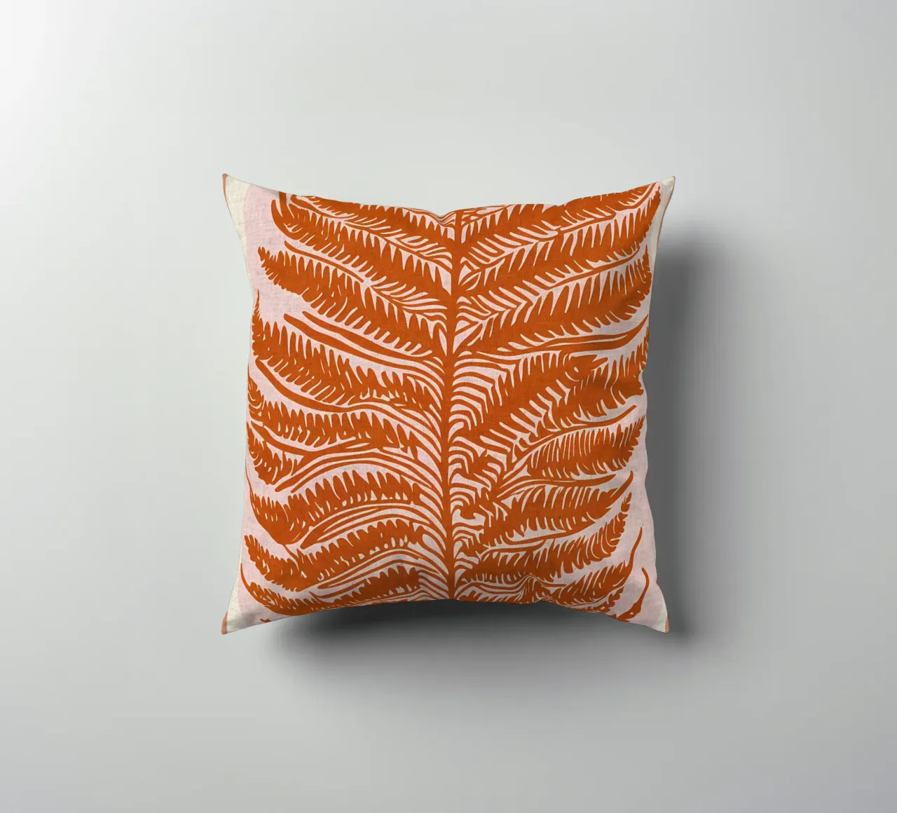 Paper Nature Orange Leaf decorative cushion by Amanda Studio