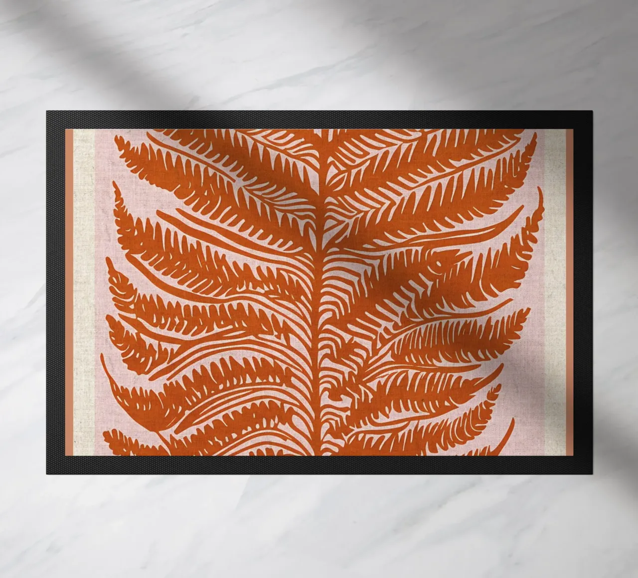 Paper Nature Orange Leaf doormat by Amanda Studio