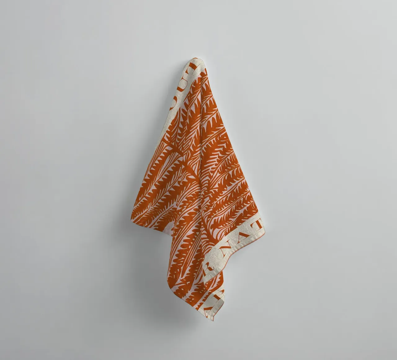 Paper Nature Orange Leaf towel by Amanda Studio