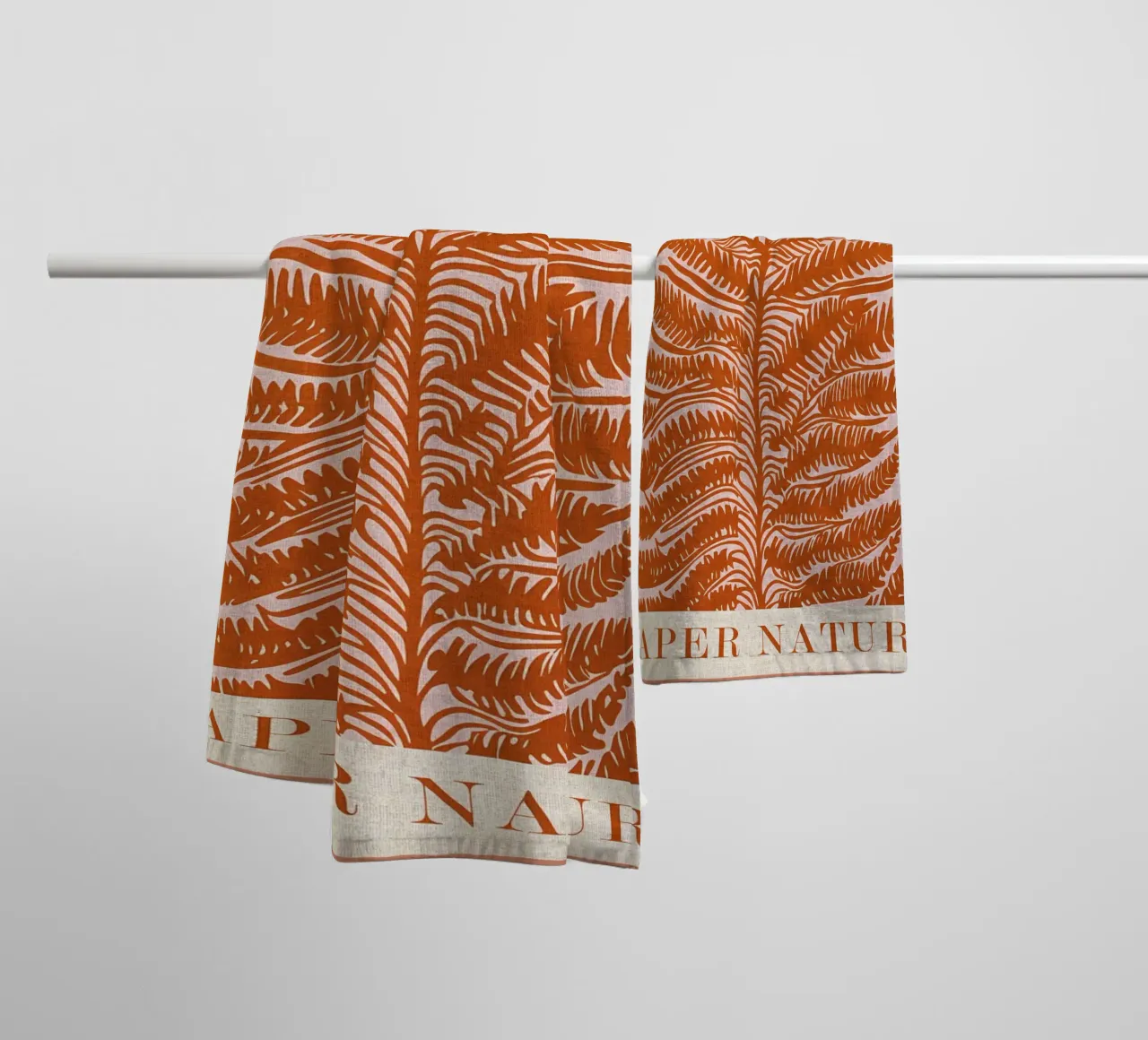 Paper Nature Orange Leaf towel by Amanda Studio