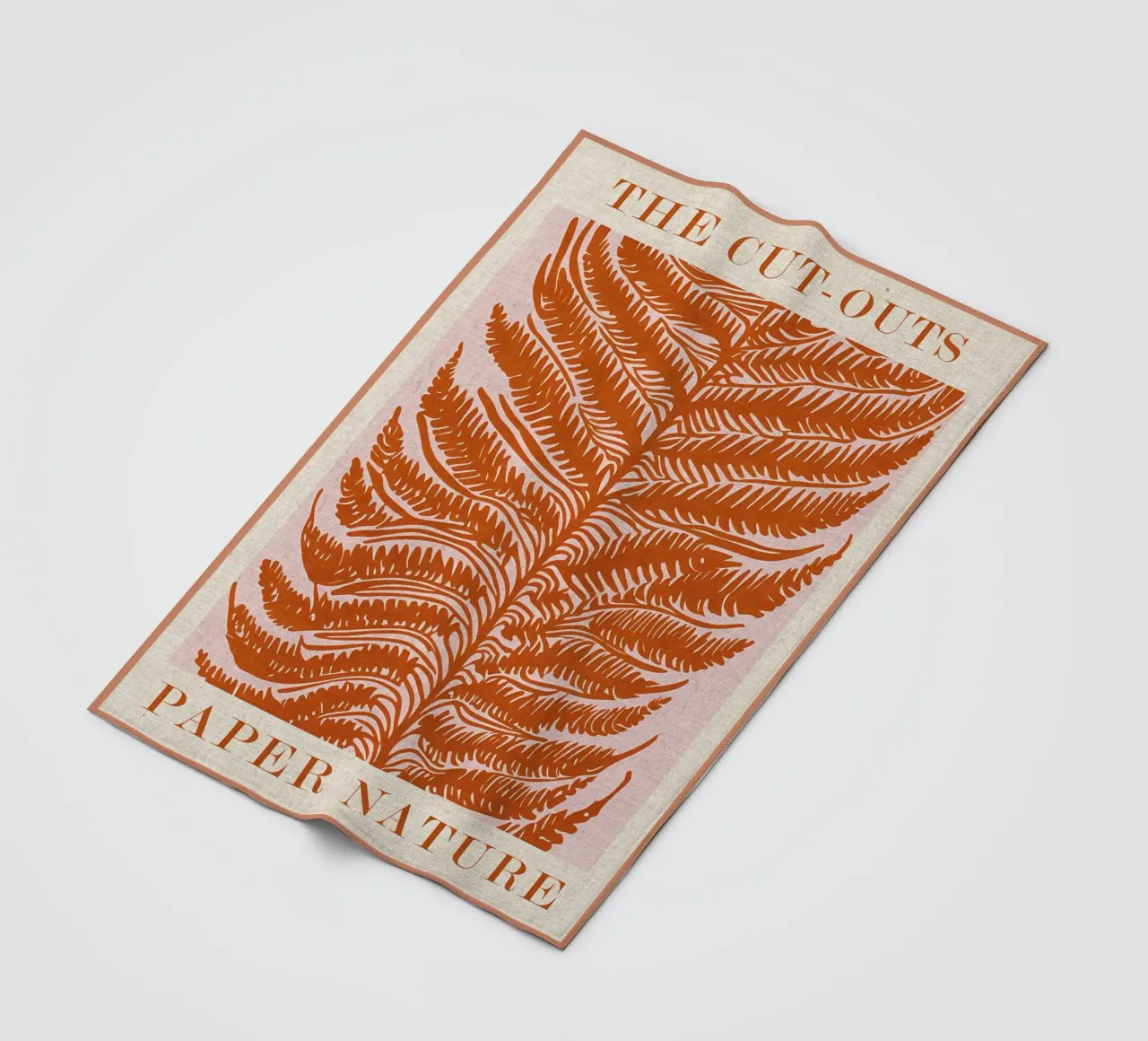 Paper Nature Orange Leaf fleece blanket by Amanda Studio