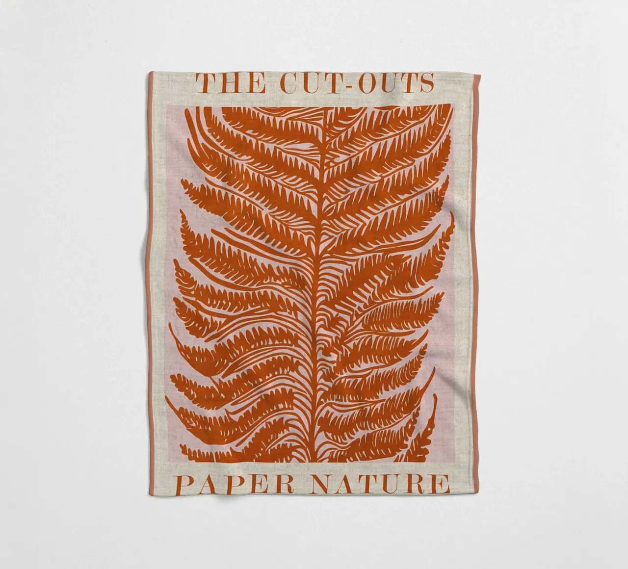 Paper Nature Orange Leaf fleece blanket by Amanda Studio