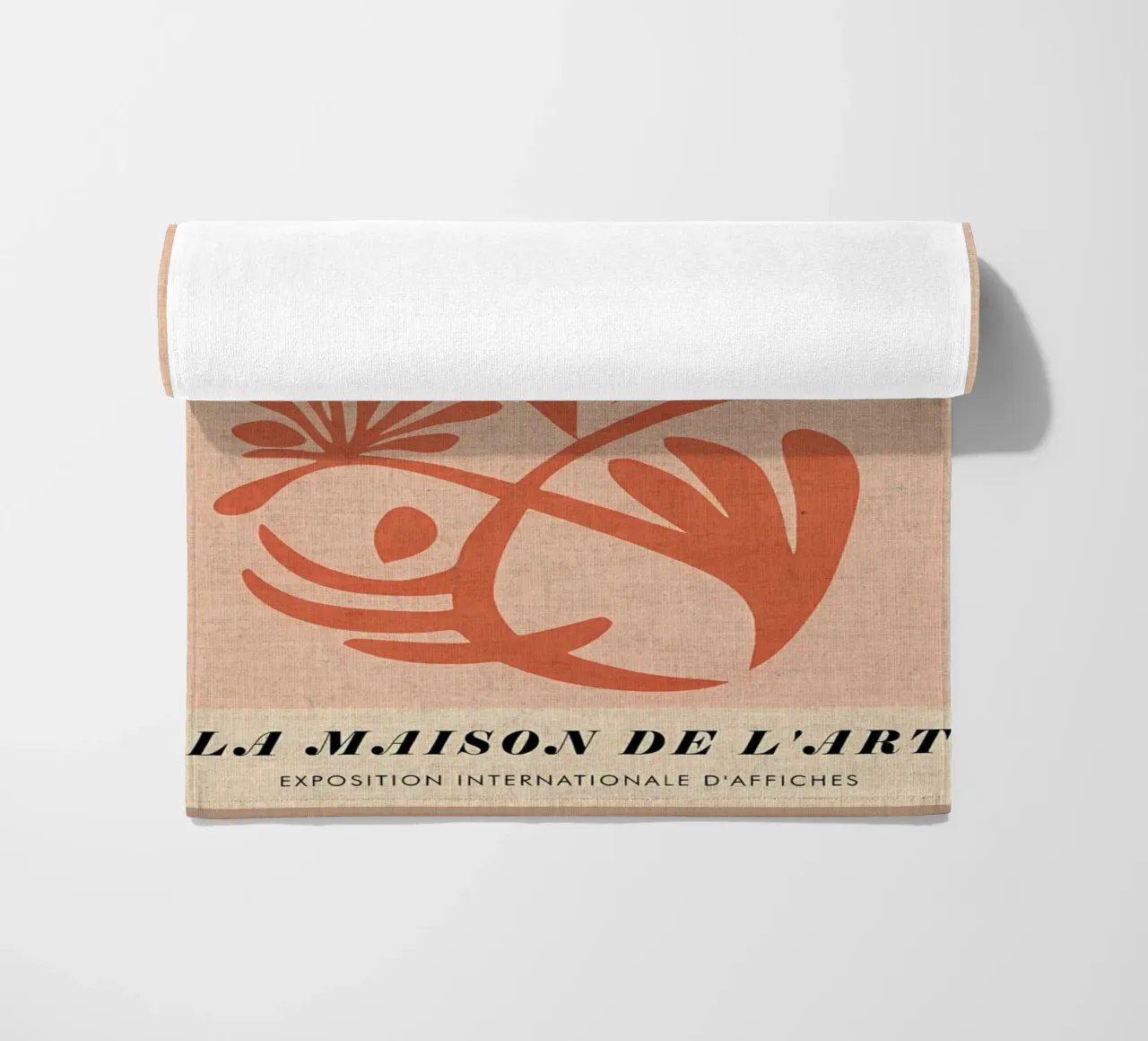 Art decoupage paper beach towel by Amanda Studio