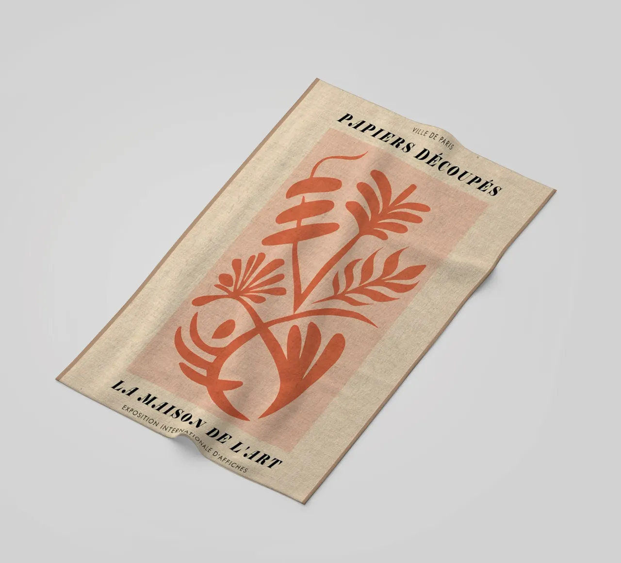 Art decoupage paper beach towel by Amanda Studio