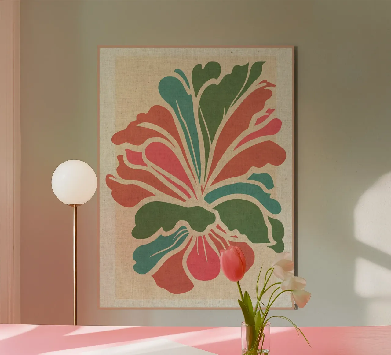 Pastel Flowers Petals alu-dibond by Amanda Studio
