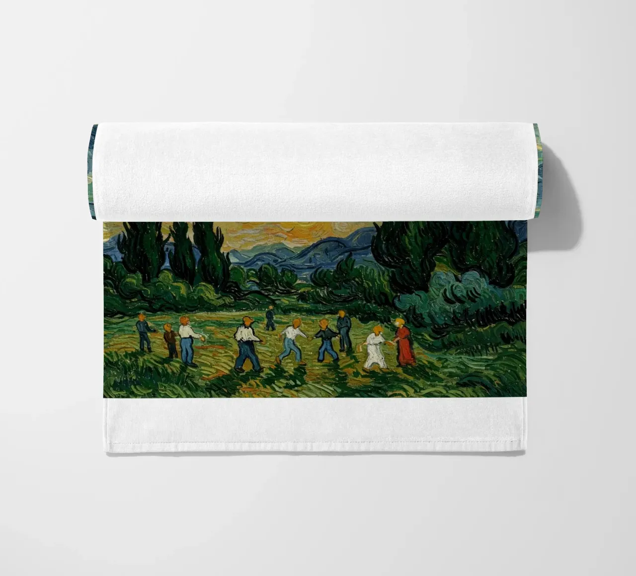 people see the sunset with the tall pine trees beach towel by Piper Shop Oke