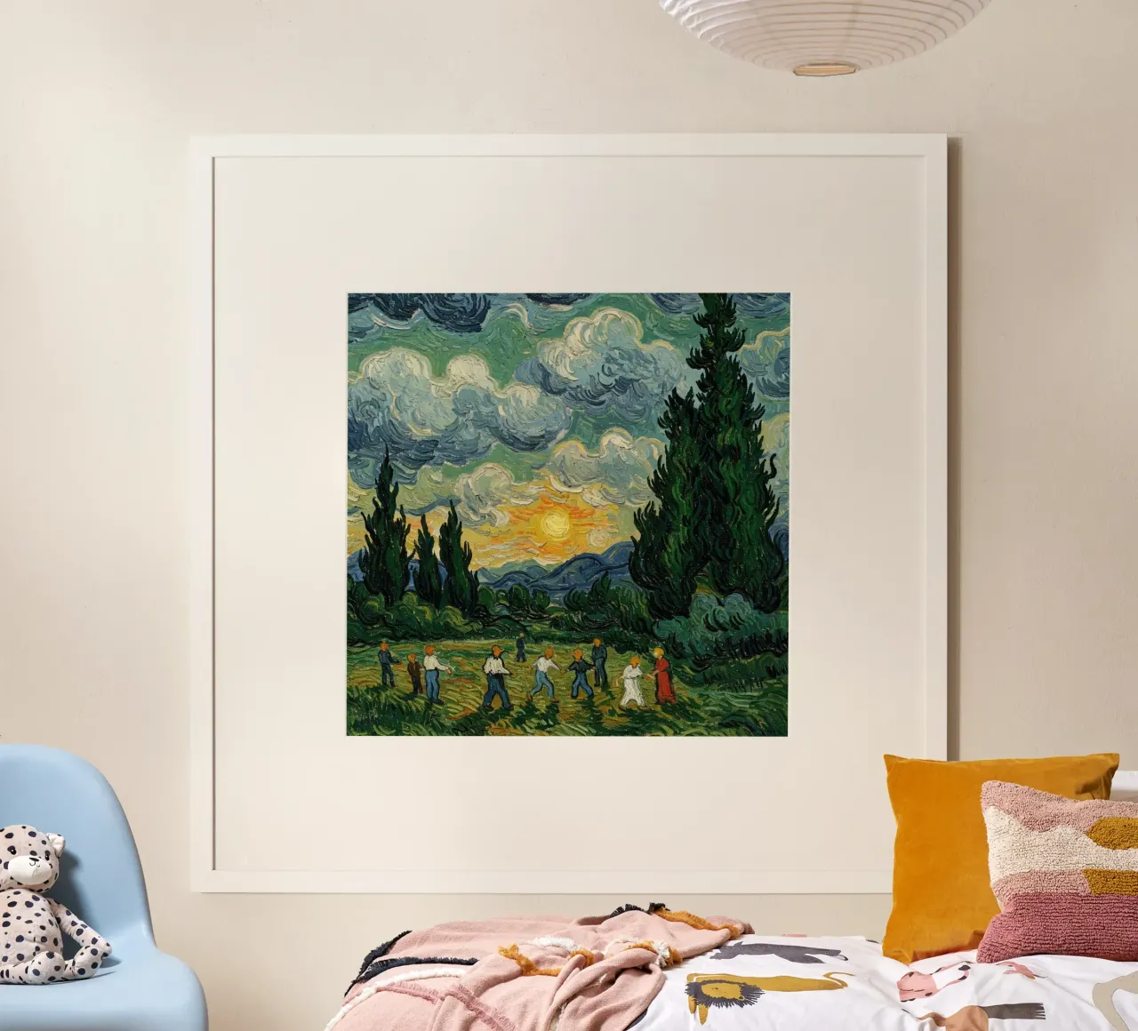 people see the sunset with the tall pine trees hahnemühle by Piper Shop Oke