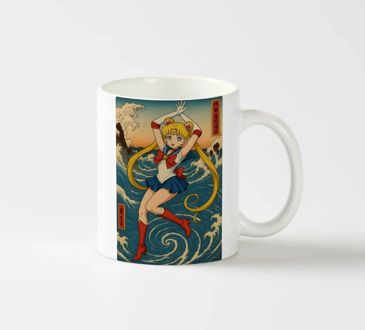 Vintage Sailor Moon Japan Art ceramic mug by KakiHanryJP