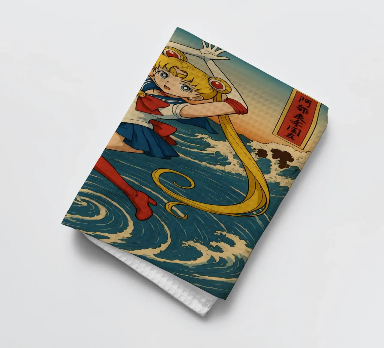 Vintage Sailor Moon Japan Art tea towel by KakiHanryJP