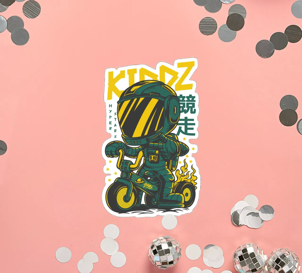 Kiddz Hyper Stars Funny Boy adesivo da Cute