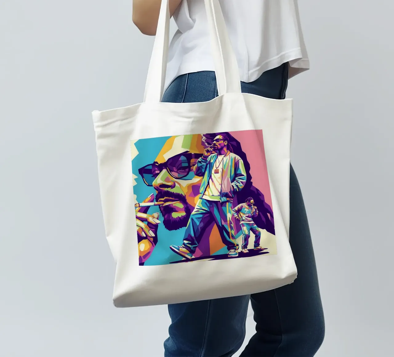Snoop Dogg - WPAP art style (1) borsa in juta da Hantamrata
