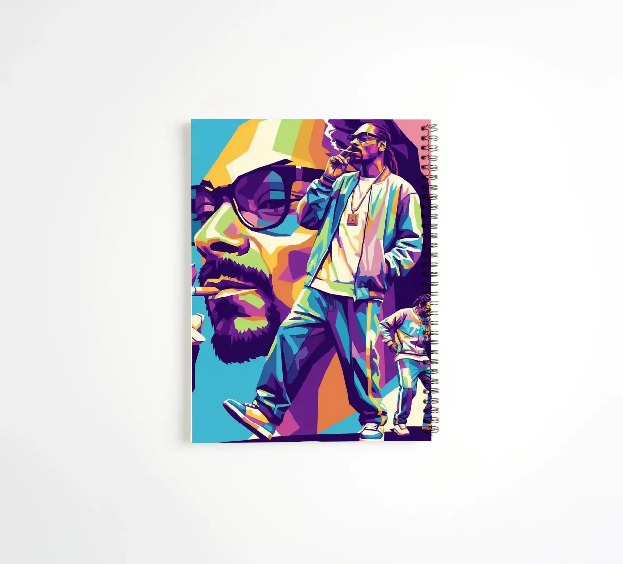 Snoop Dogg - WPAP art style (1) spiral notebook by Hantamrata