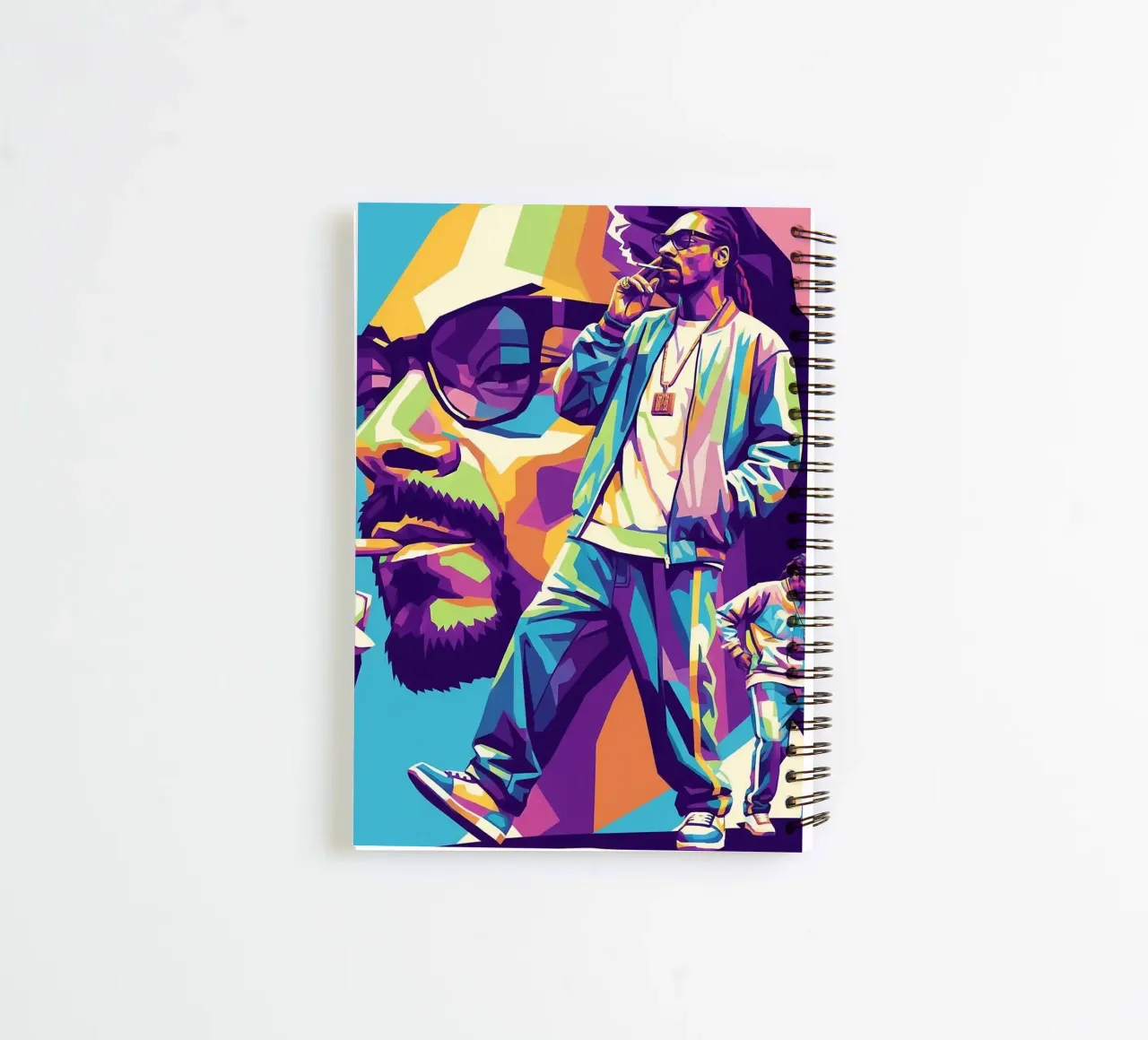 Snoop Dogg - WPAP art style (1) spiral notebook by Hantamrata