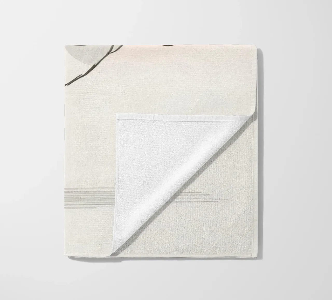 Cane giocoso in piedi su due zampe in un semplice artistico telo mare da DesignDoodle