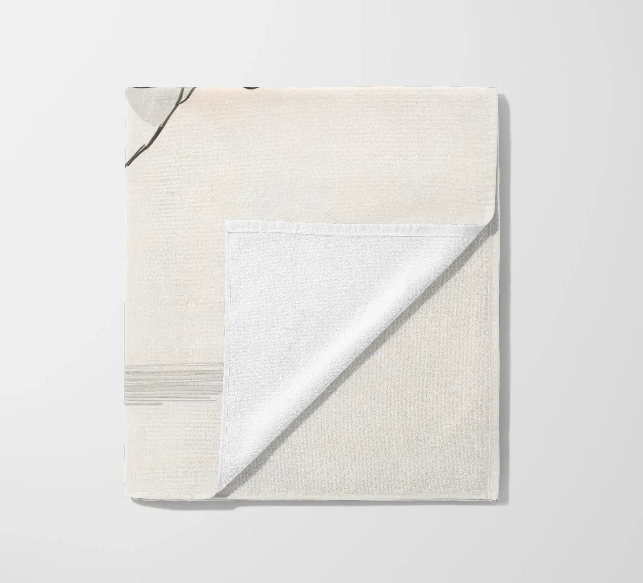 Cane giocoso in piedi su due zampe in un semplice artistico telo mare da DesignDoodle