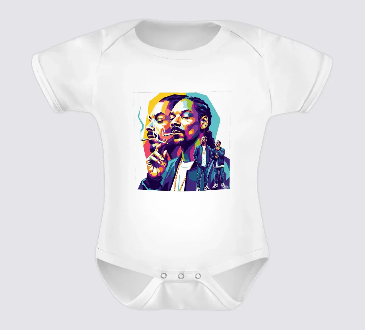 Snoop Dogg - WPAP art style (2) body neonato maniche corte da Hantamrata