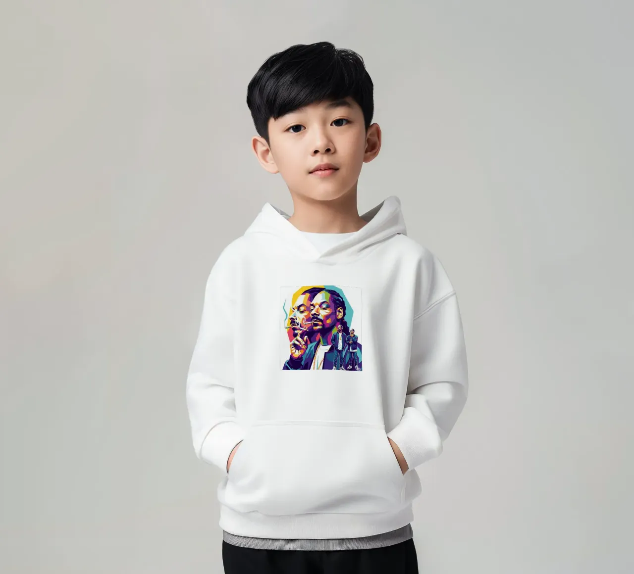 Snoop Dogg - WPAP art style (2) felpa bambino con cappuccio da Hantamrata