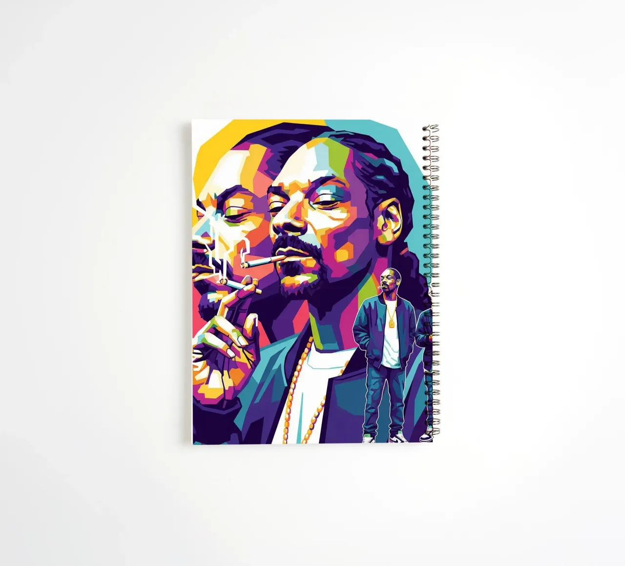 Snoop Dogg - WPAP art style (2) spiral notebook by Hantamrata