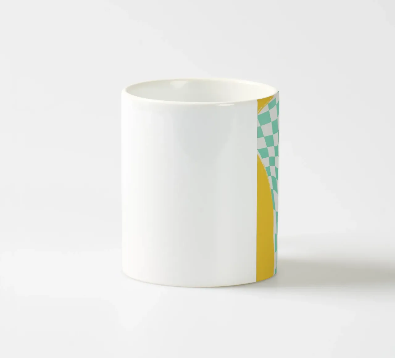 Tessuto a scacchiera 04 tazza in ceramica da Little Dean