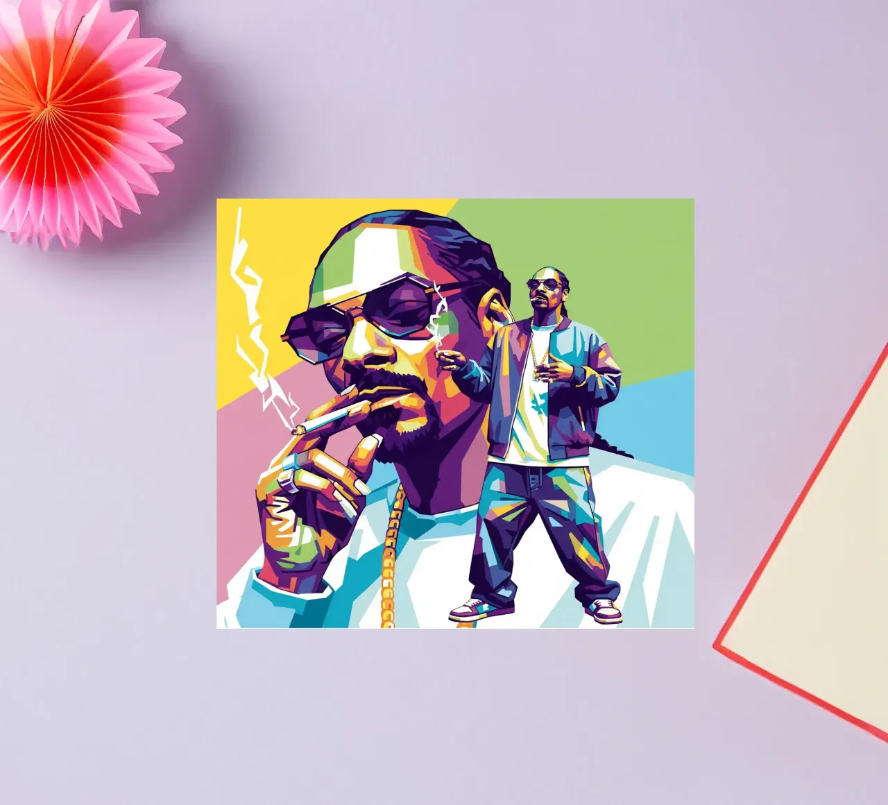 Snoop Dogg - WPAP art style (3) adesivo da Hantamrata
