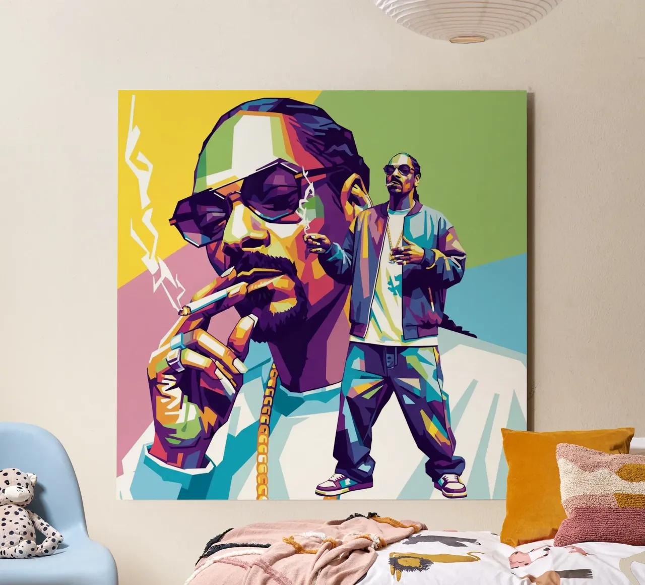 Snoop Dogg - WPAP art style (3) alluminio dibond da Hantamrata