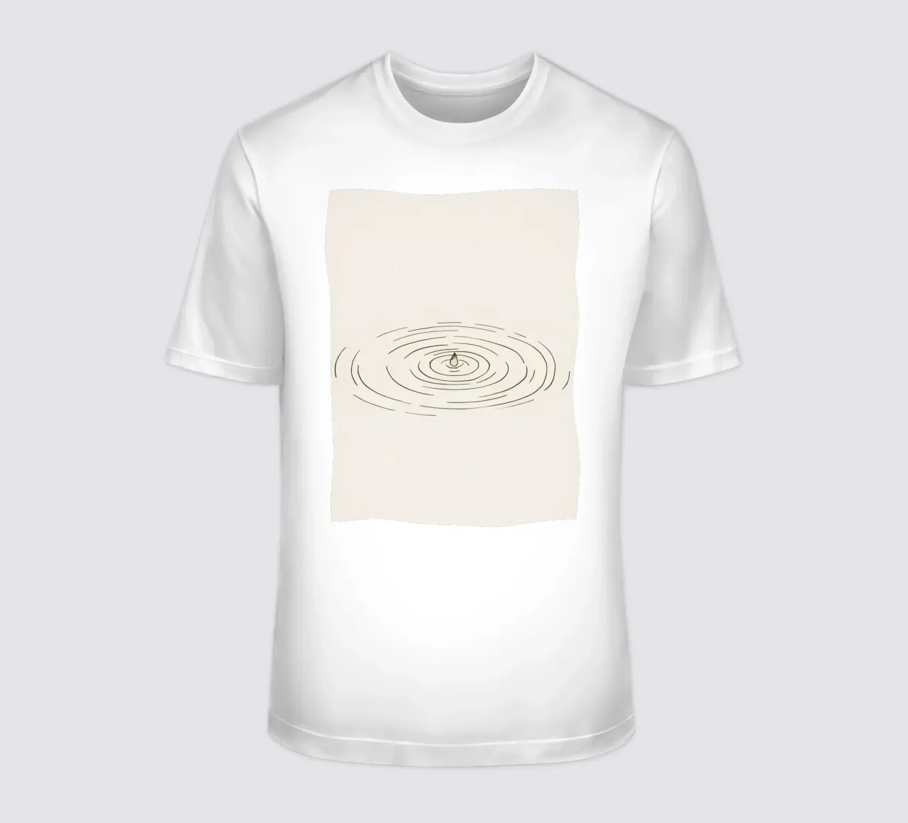Ripples expanding in calm water created by a single drop t-shirt by DesignDoodle