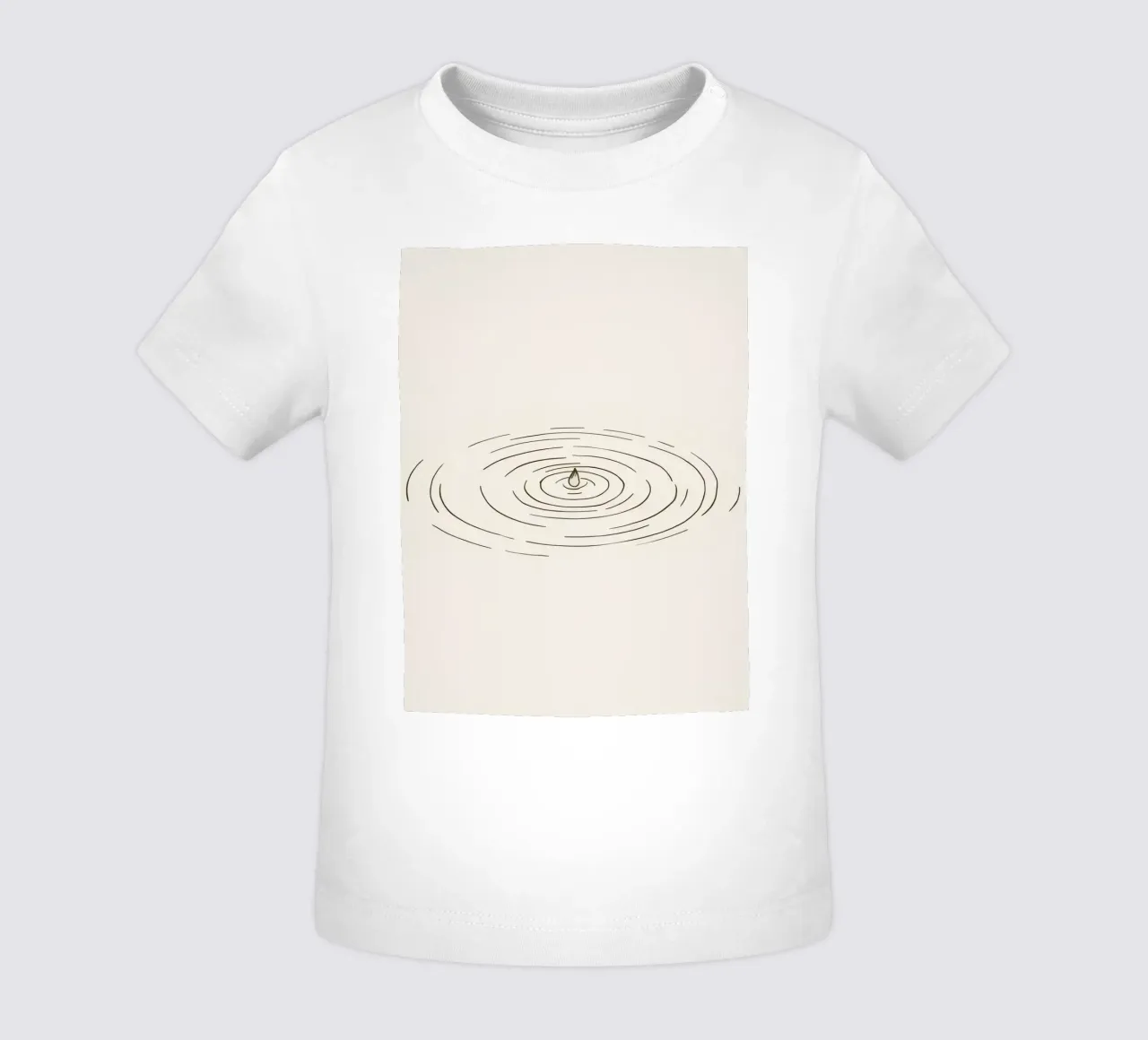 Ripples expanding in calm water created by a single drop baby t-shirt by DesignDoodle