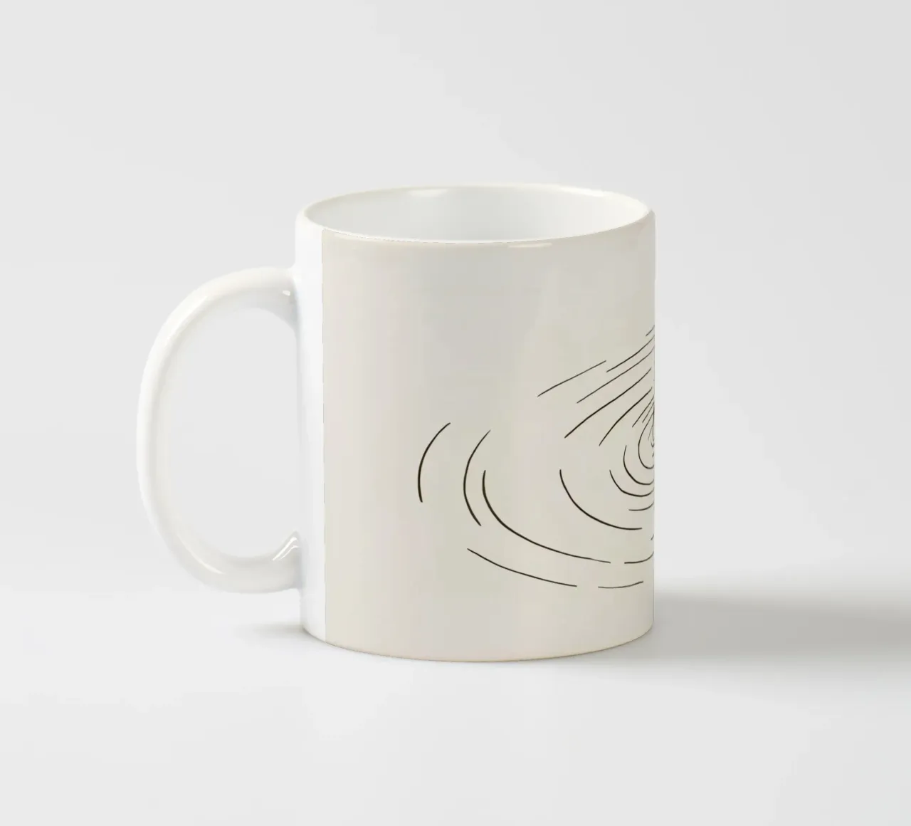 Ripples expanding in calm water created by a single drop ceramic mug by DesignDoodle