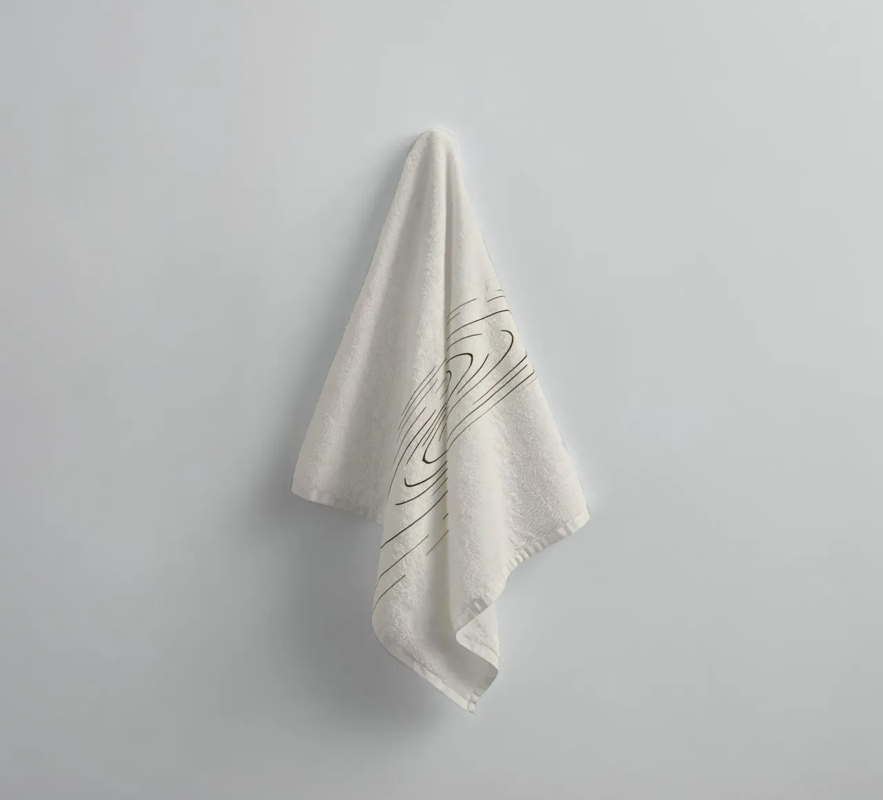 Ripples expanding in calm water created by a single drop towel by DesignDoodle