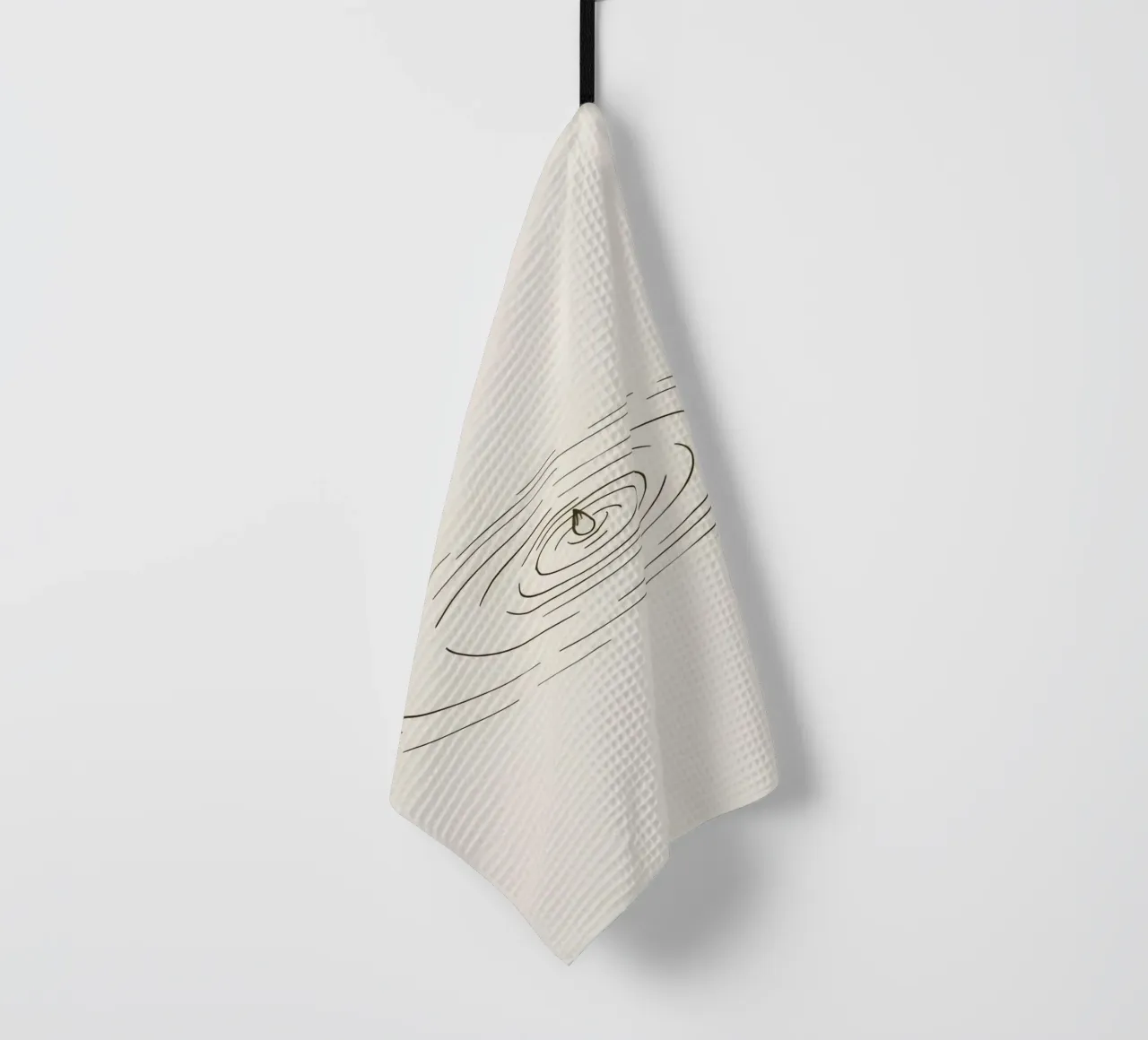 Ripples expanding in calm water created by a single drop tea towel by DesignDoodle