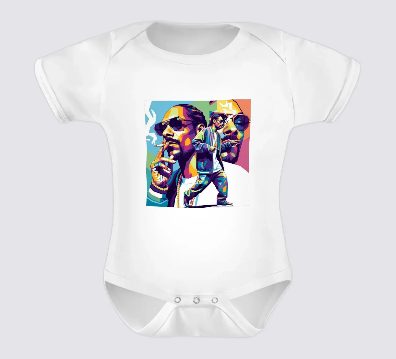 Snoop Dogg - WPAP art style (4) body neonato maniche corte da Hantamrata