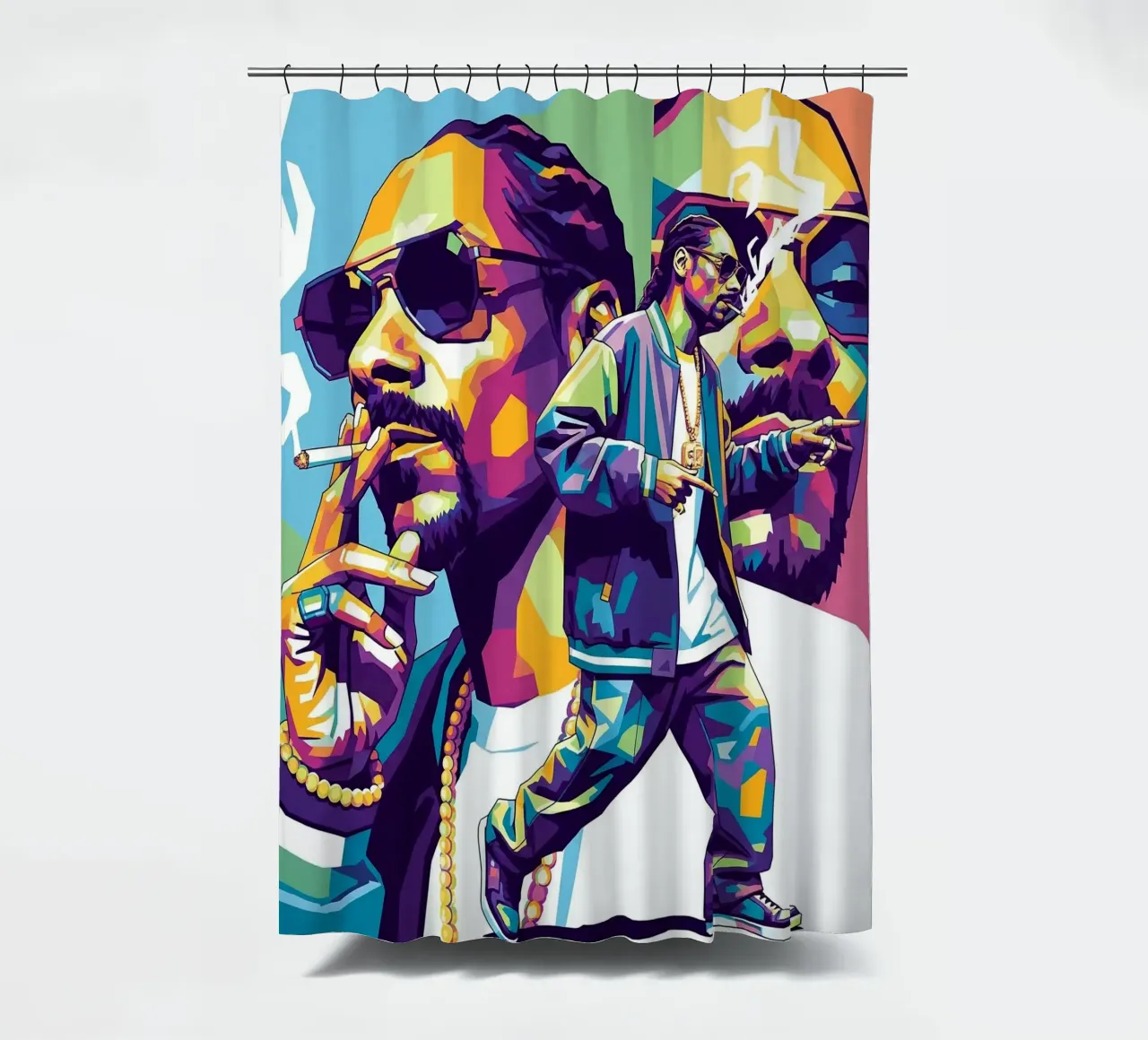 Snoop Dogg - WPAP art style (4) rideau de douche de Hantamrata