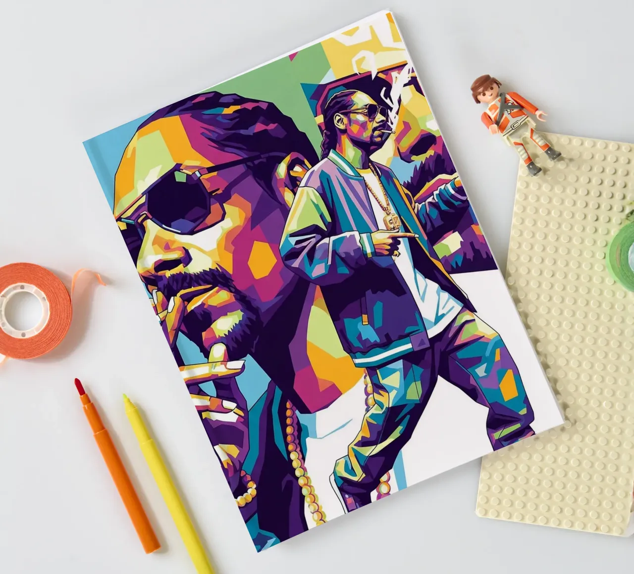Snoop Dogg - WPAP art style (4) notebook by Hantamrata