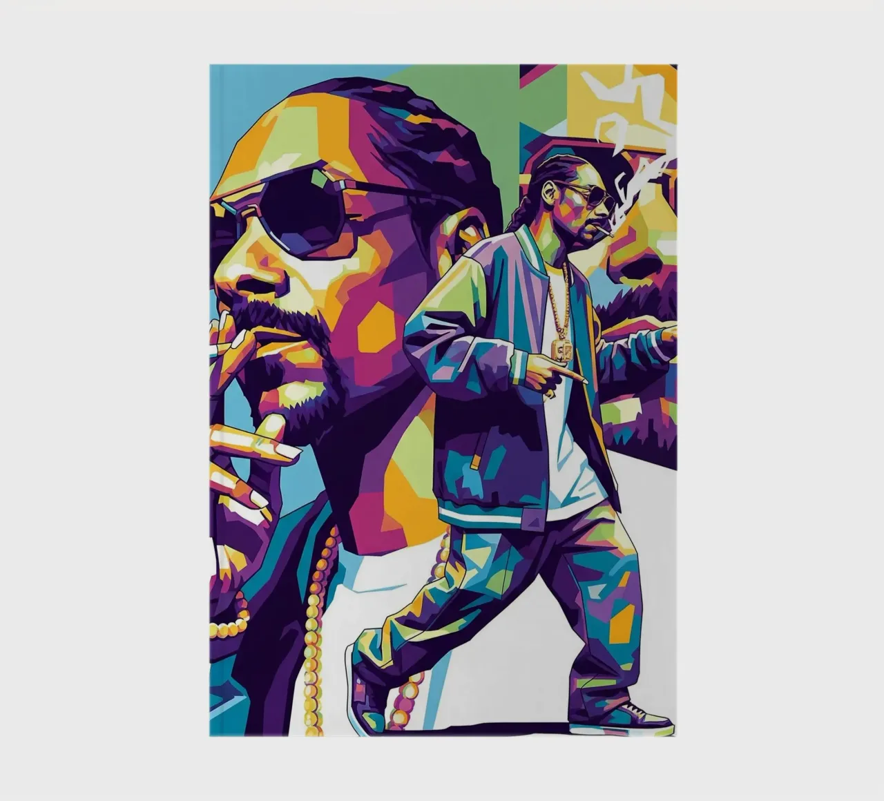 Snoop Dogg - WPAP art style (4) notebook by Hantamrata