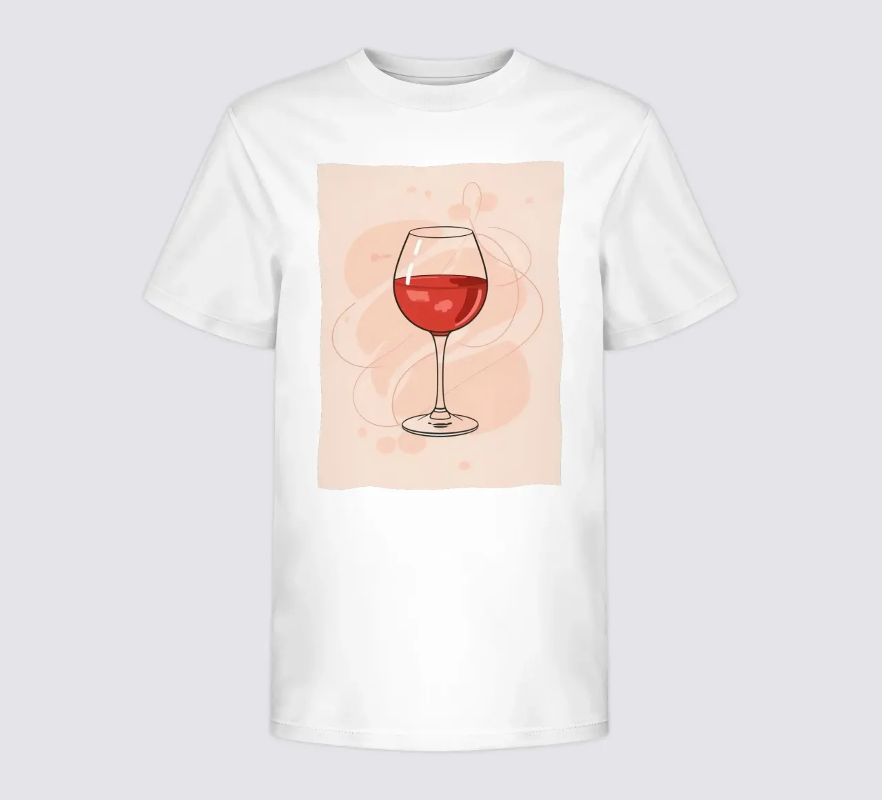 Elegant glass of red wine against a simple background kids t-shirt by DesignDoodle