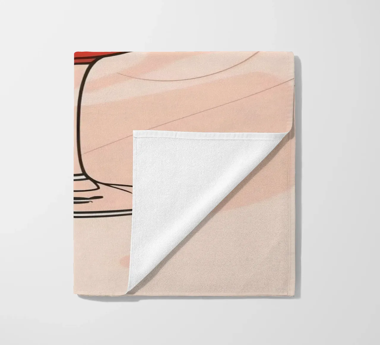 Elegante bicchiere di vino rosso su uno sfondo semplice telo mare da DesignDoodle