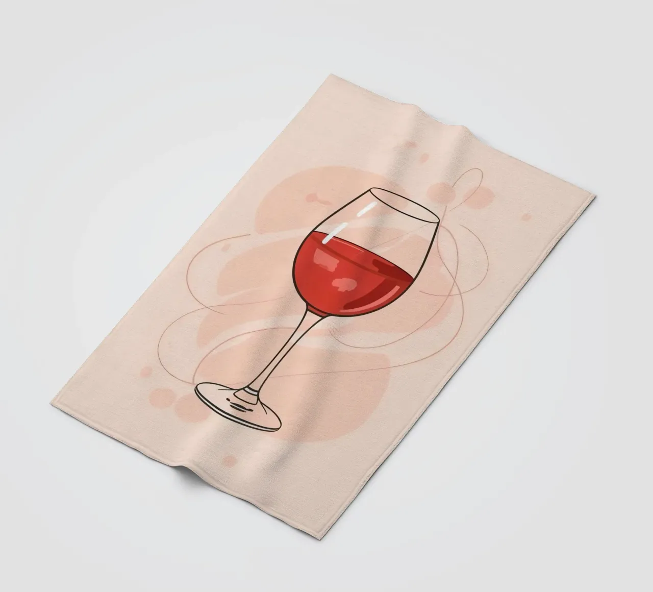 Elegante bicchiere di vino rosso su uno sfondo semplice coperta in pile da DesignDoodle