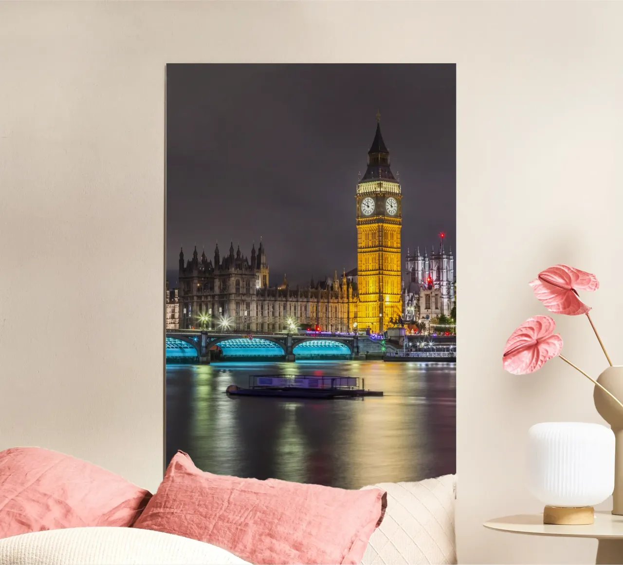 LONDRES Vue nocturne de Big Ben poster de Melanie Viola