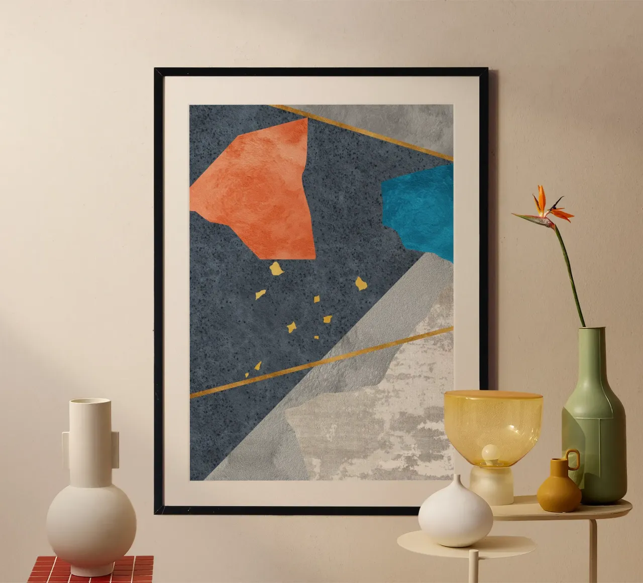 abstract art pieces carta hahnemühle da vintageshop