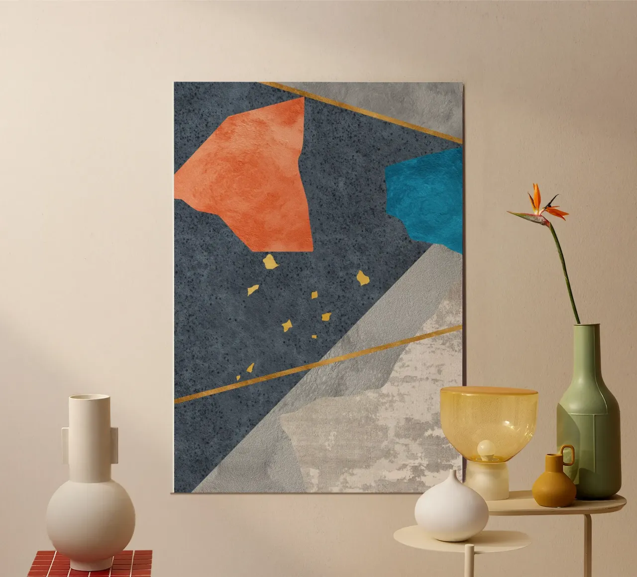 abstract art pieces carta hahnemühle da vintageshop