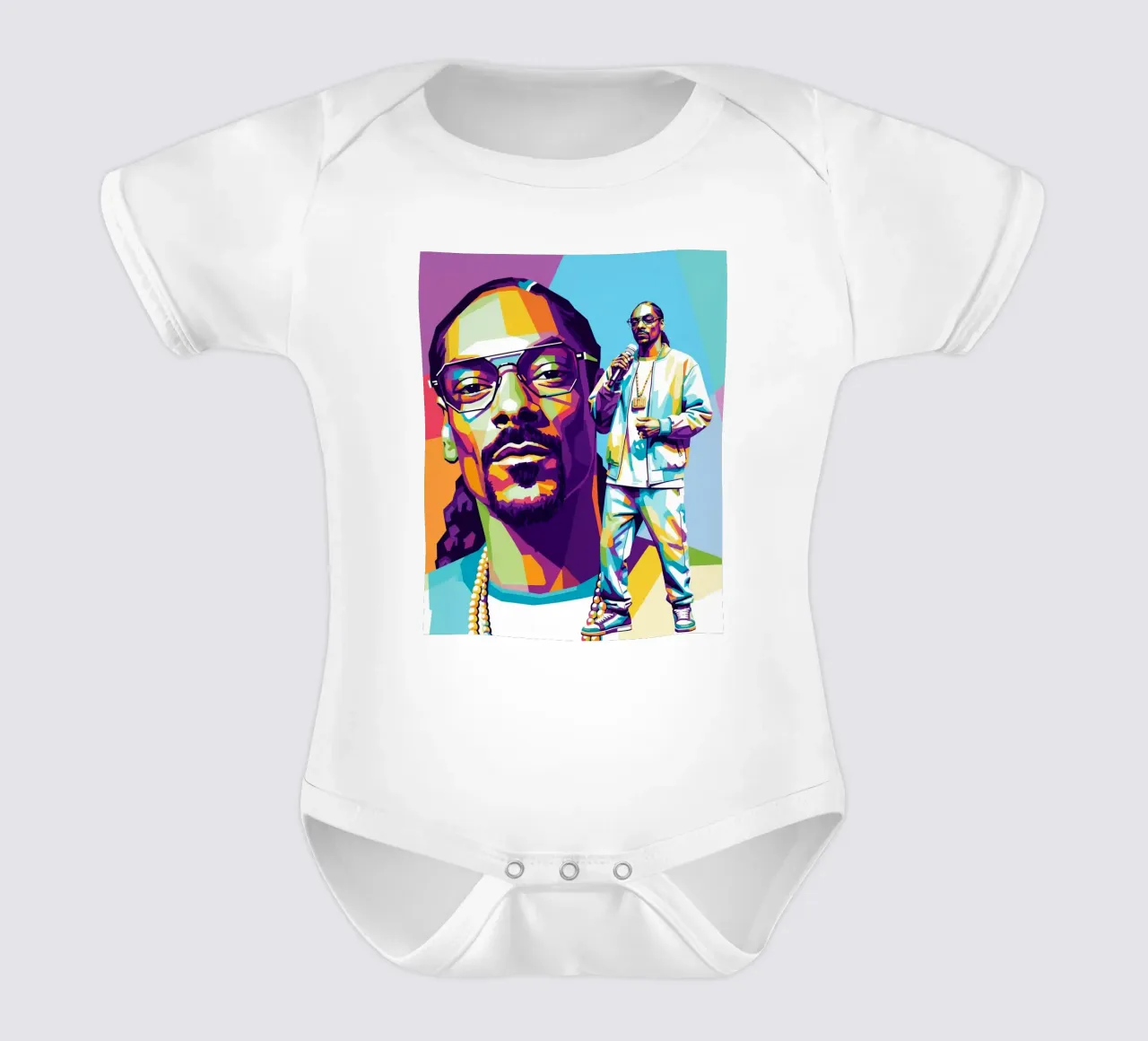 Snoop Dogg - WPAP art style (5) body neonato maniche corte da Hantamrata