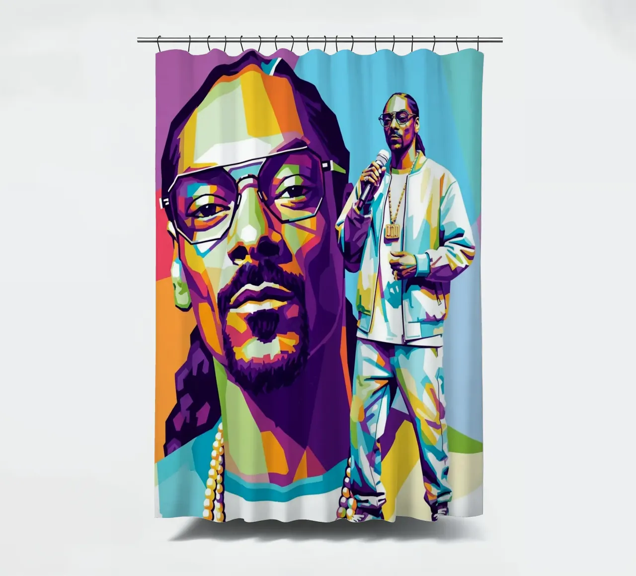 Snoop Dogg - WPAP art style (5) tenda da doccia da Hantamrata