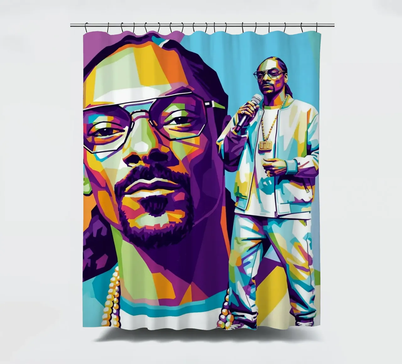 Snoop Dogg - WPAP art style (5) tenda da doccia da Hantamrata