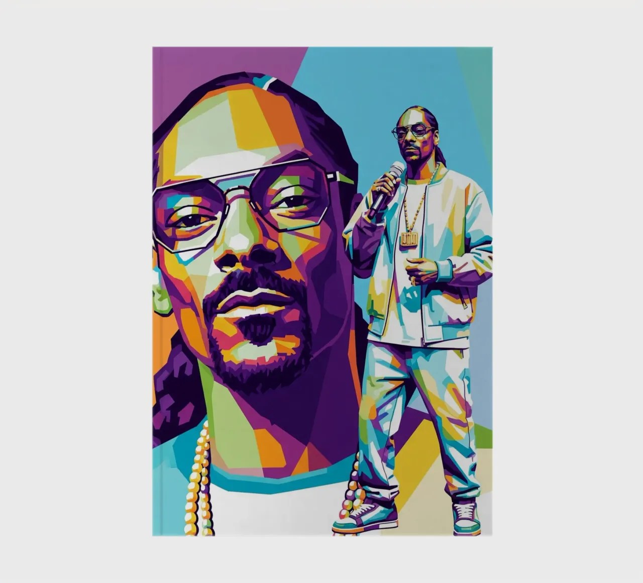 Snoop Dogg - WPAP art style (5) notebook by Hantamrata