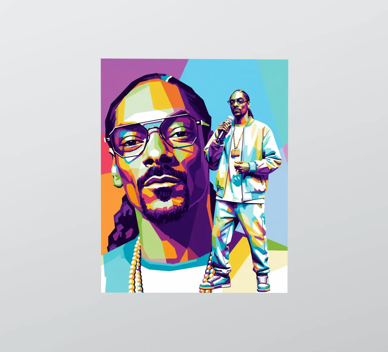 Snoop Dogg - WPAP art style (5) sticker by Hantamrata