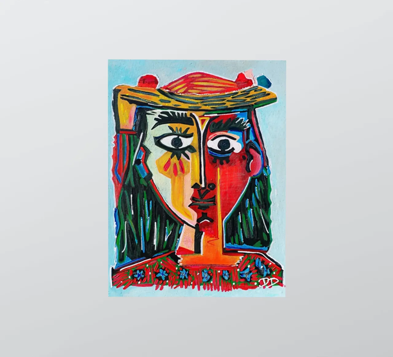 Abstract portrait of Petronella sticker by Susanprint