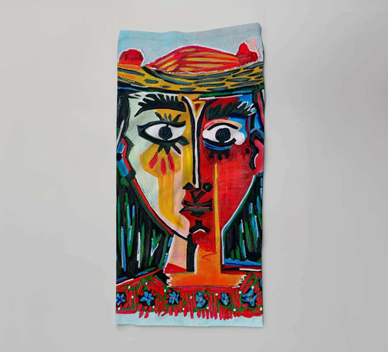 Abstract portrait of Petronella towel by Susanprint